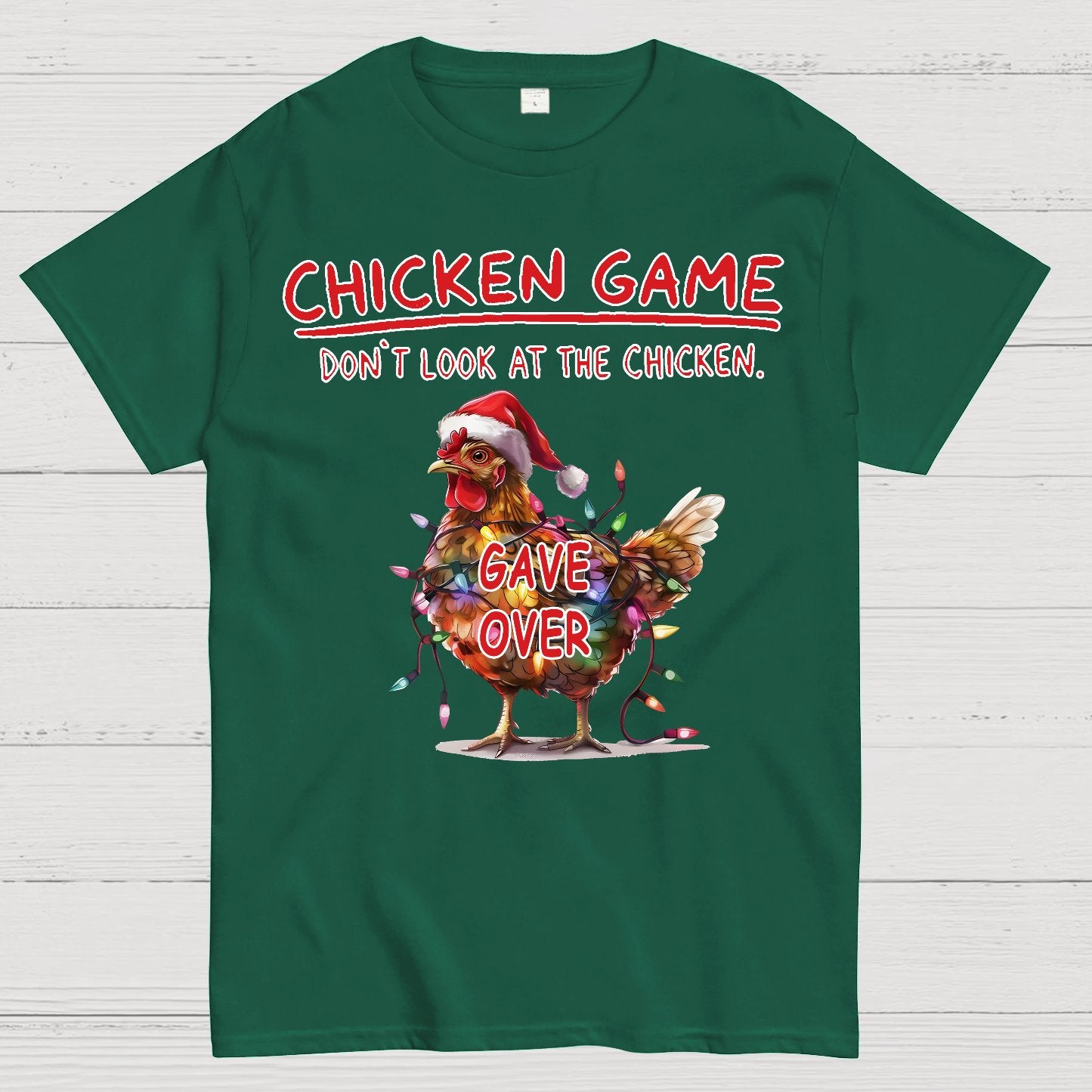 Funny Chicken Game Geek Christmas T-Shirt