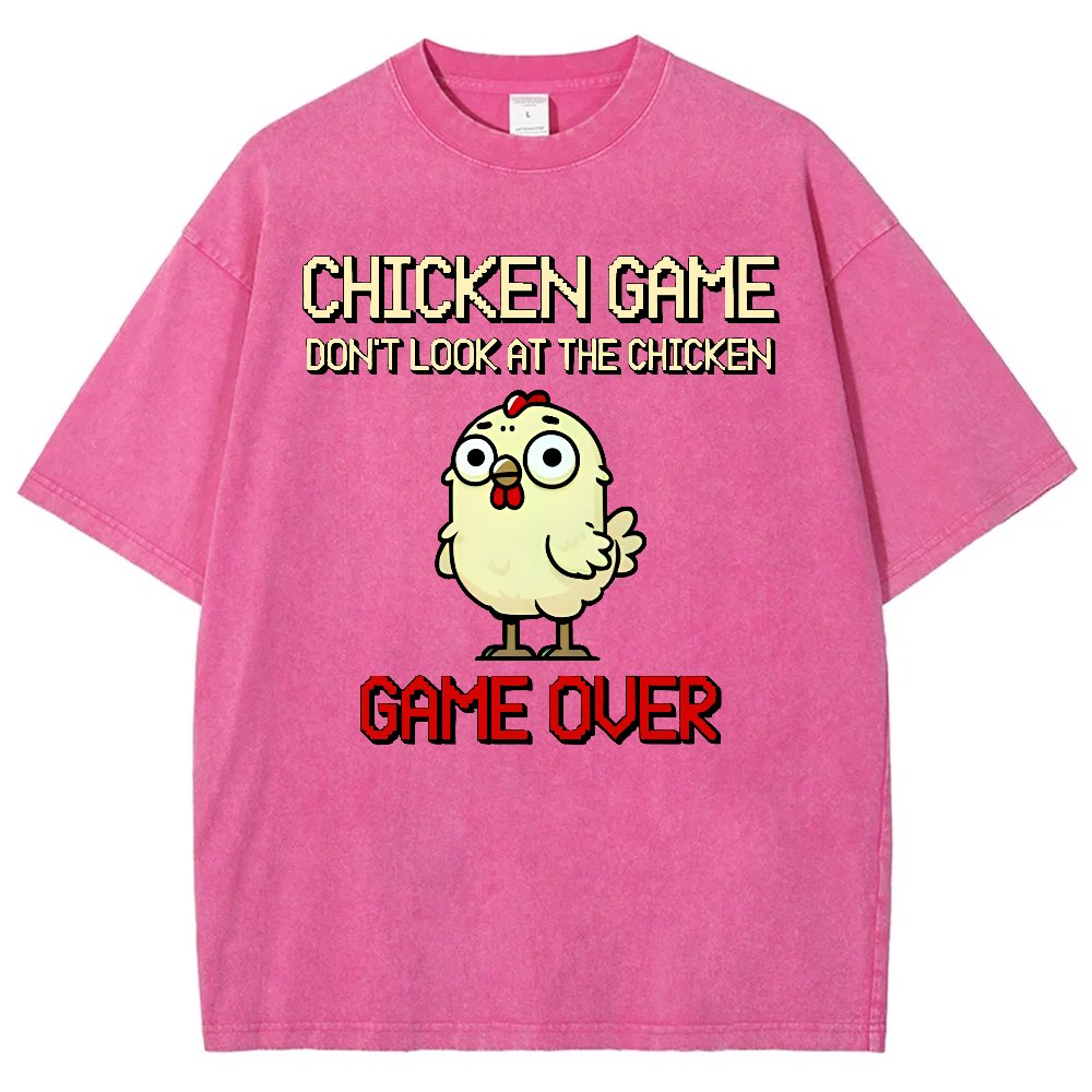 Chicken Game Vintage Washed T-shirt