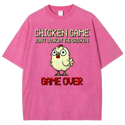 Chicken Game Vintage Washed T-shirt