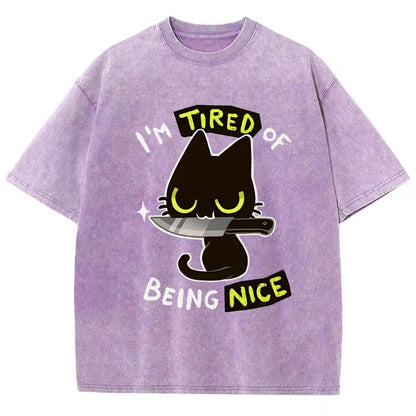 Tired Of Being Nice Vintage Distressed T-shirt