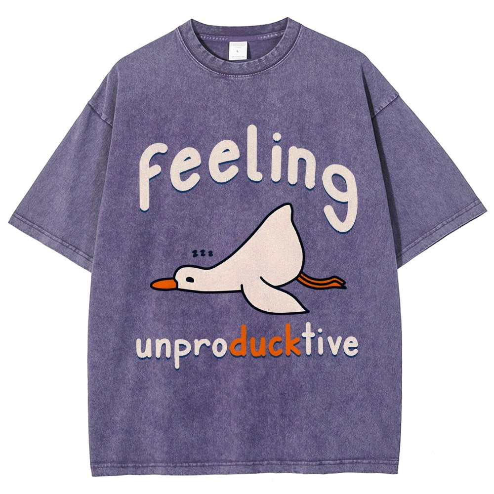 Feeling Unproducktive Vintage Distressed T-shirt