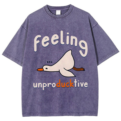 Feeling Unproducktive Vintage Distressed T-shirt