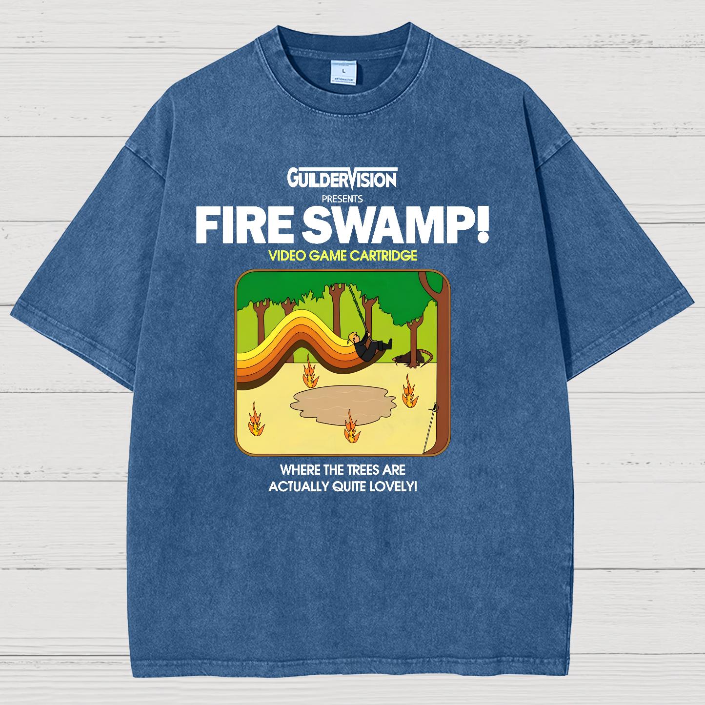 Retro Blazing Marsh Vintage Distressed T-shirt