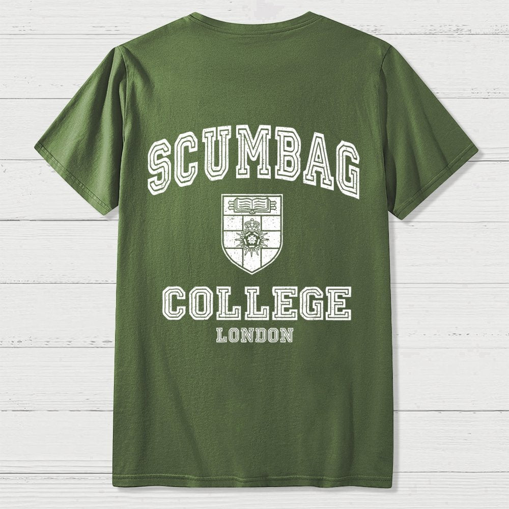 Scumbag College Unisex  Back Printing Geek T-Shirt