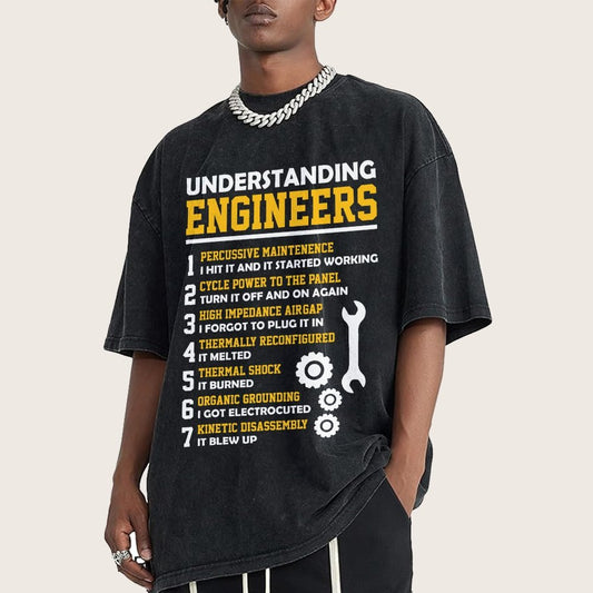 Understanding Engineers Sarcastic Vintage Distressed T-shirt
