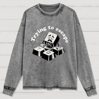 Trying to Escape Washed Long Sleeve Tee