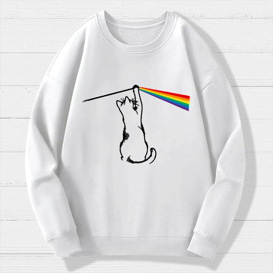 Funny Cat  Geek Cotton Sweatshirt