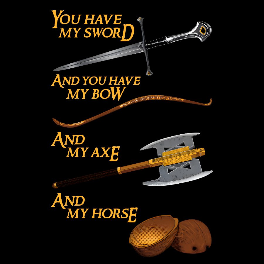 Holy Circle-You Have My Sword And You Have My Bow And My Axe And My Horse. Geek T-Shirt