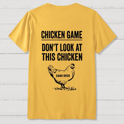 Chicken Game Nerd  Back Printing Geek T-Shirt
