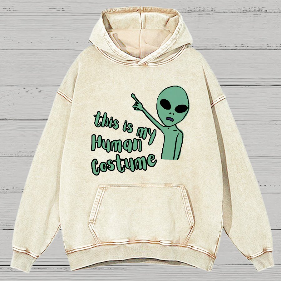 This is my Human Costume Vintage Distressed Hoodie
