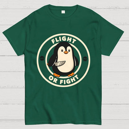 Flight or Fight Penguin Geek T-Shirt