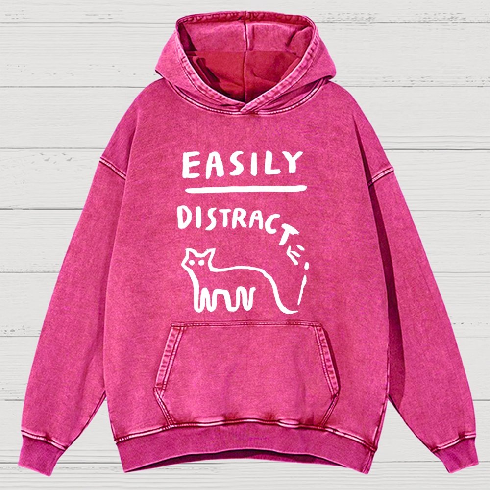 Easily Distrac Vintage Distressed Hoodie