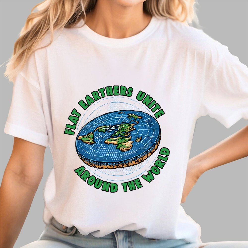 Flat Earthers Unite Geek T-Shirt