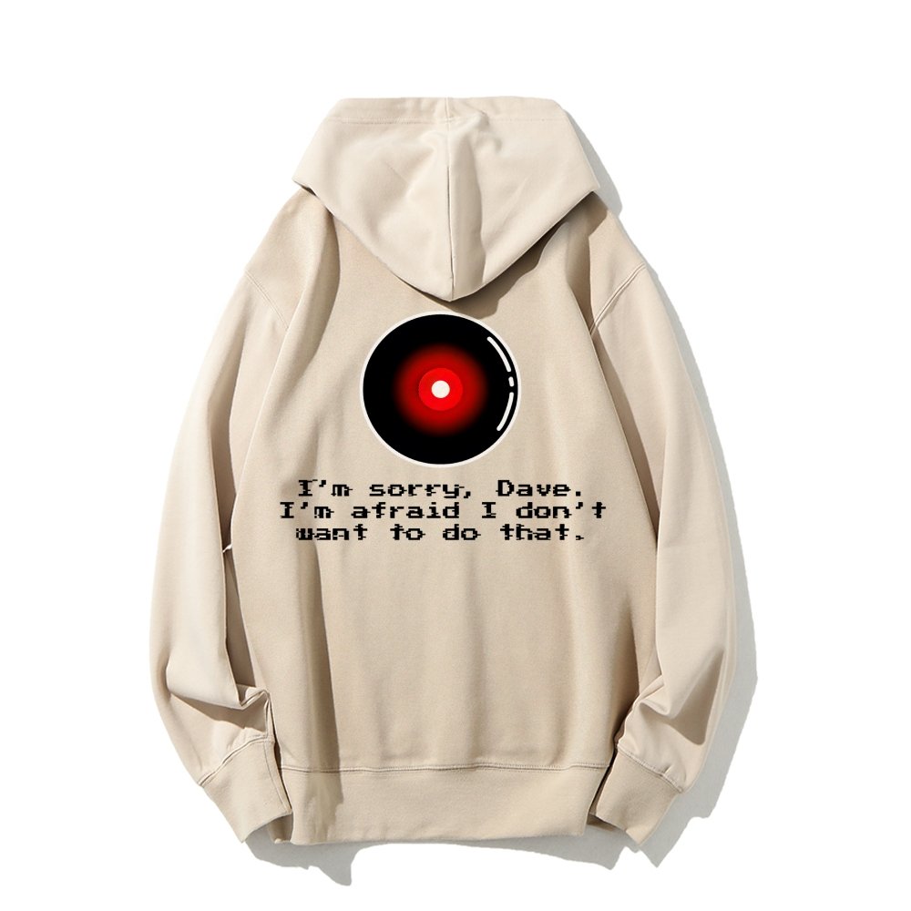 An Introvert's Odyssey I‘m sorry dave Printed Back Unisex Cotton Hoodie