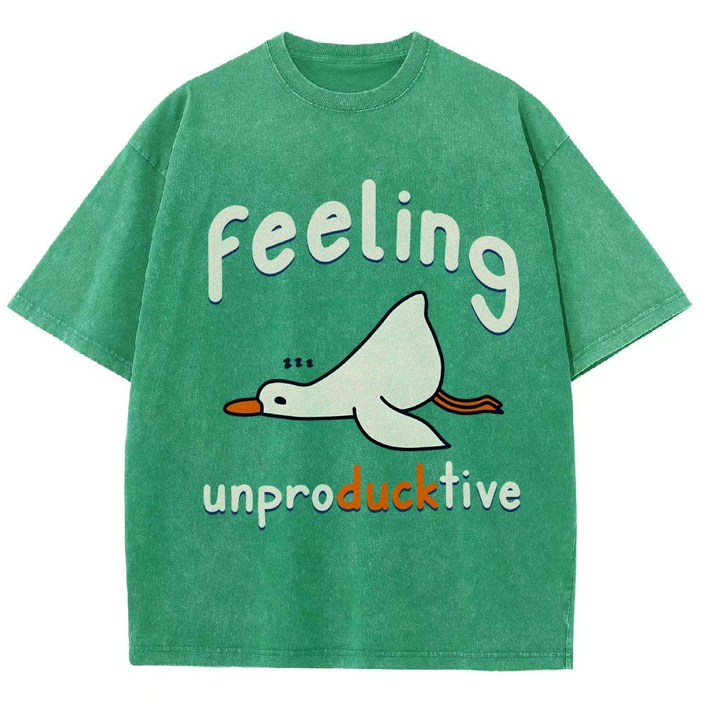 Feeling Unproducktive Vintage Distressed T-shirt