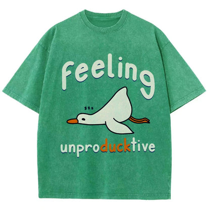 Feeling Unproducktive Vintage Distressed T-shirt