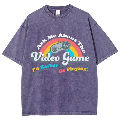 Ask Me About my Video Game Vintage Distressed T-shirt