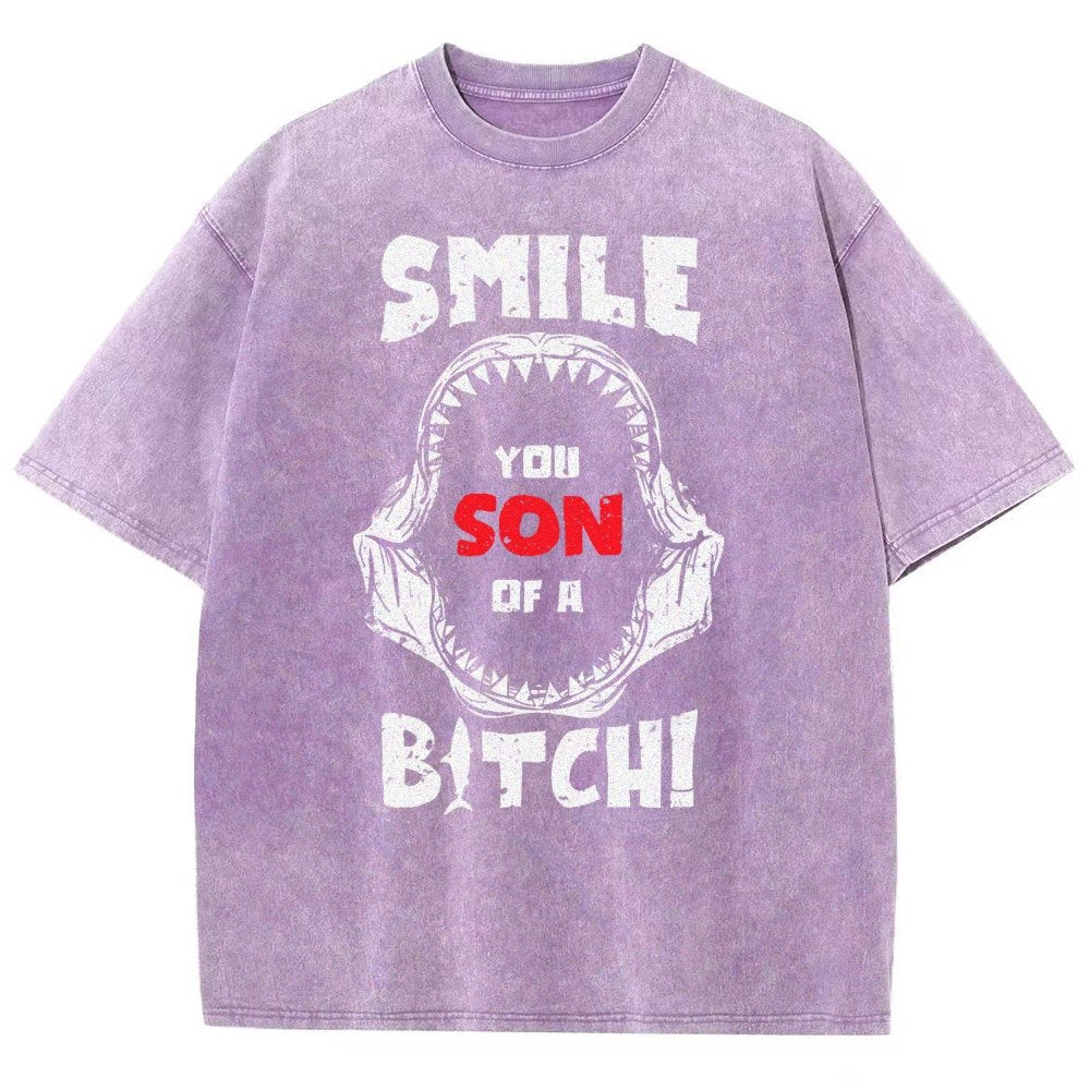 Smile You Son of a... Vintage Distressed T-shirt