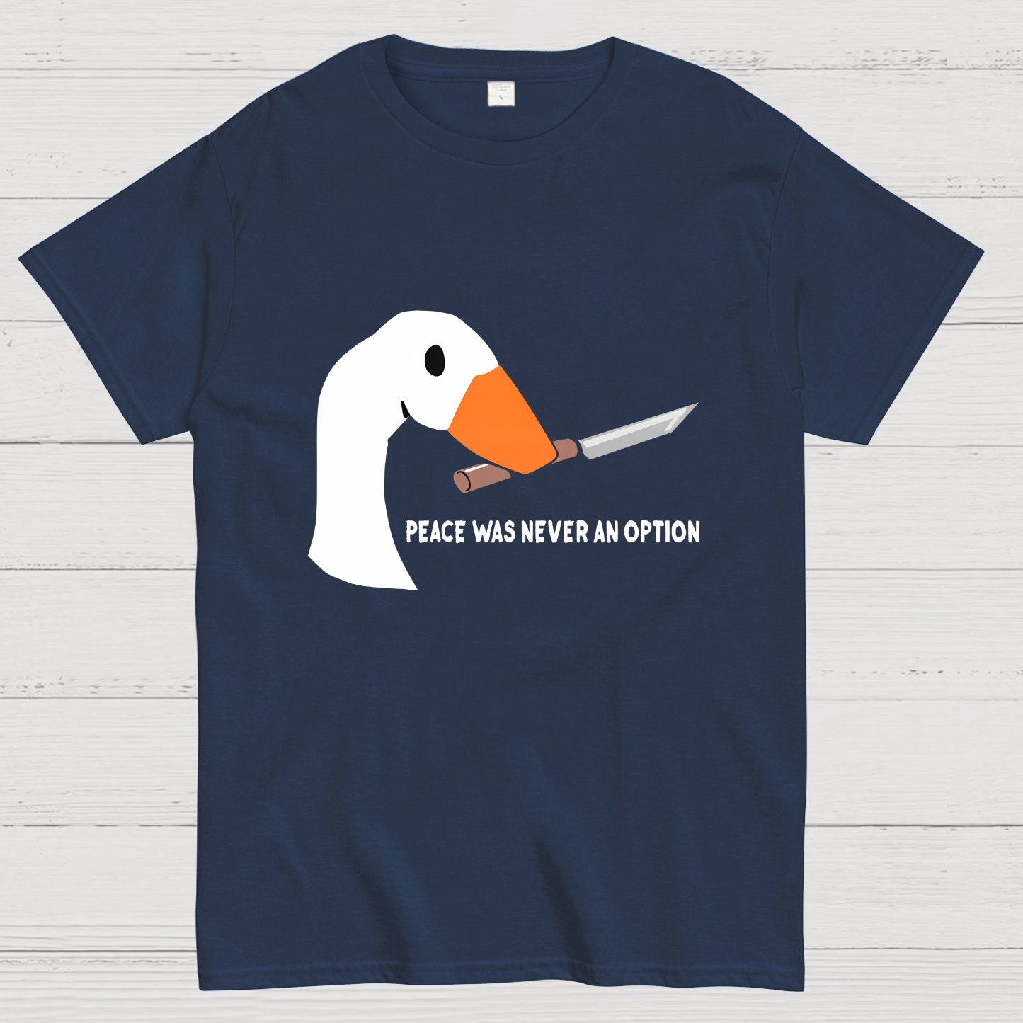 Peace Was Never An Option Duck Nerdy T-Shirt