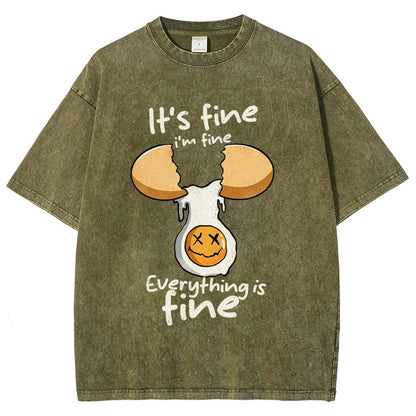 Everything is fine Vintage Distressed T-shirt