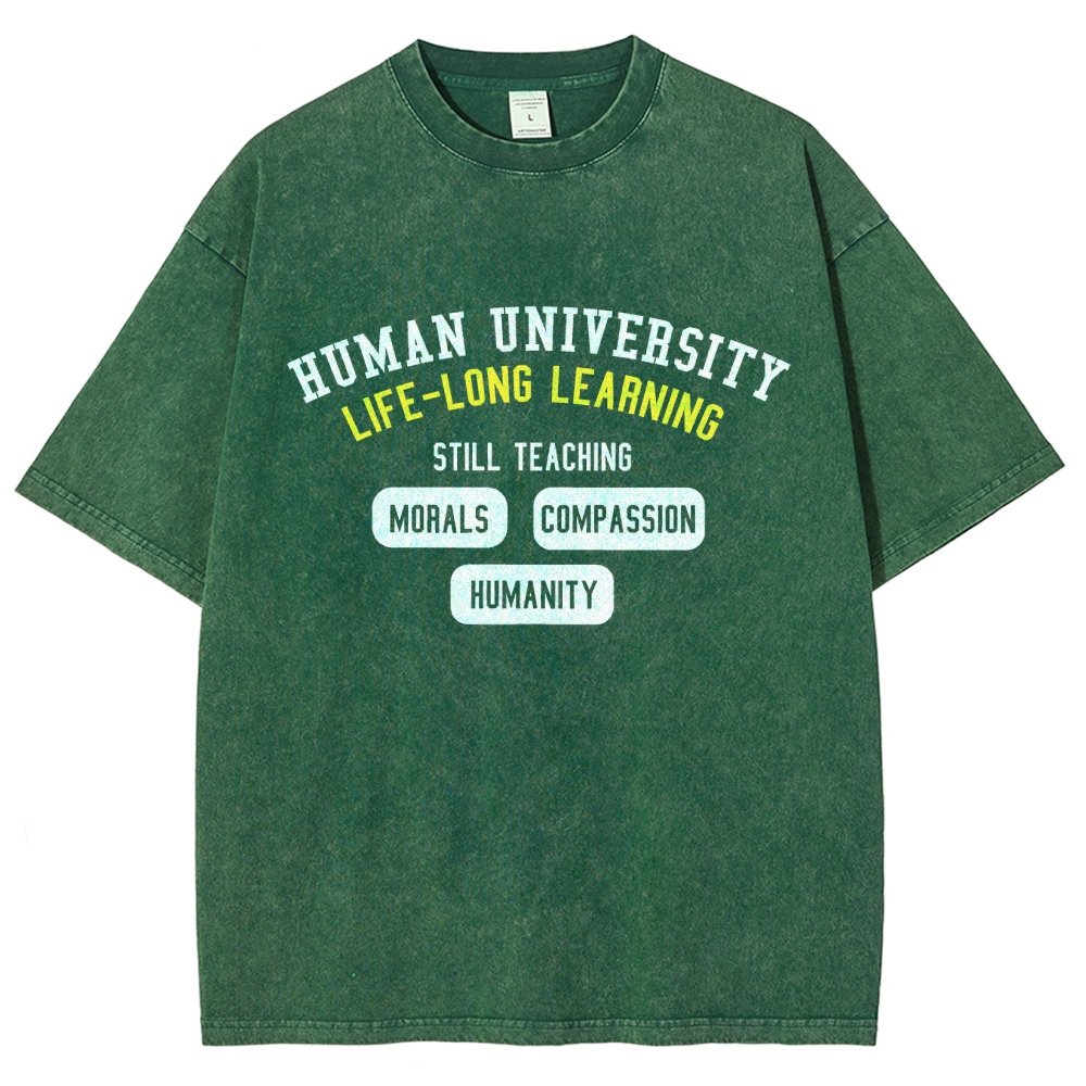 Human University Vintage Distressed T-shirt