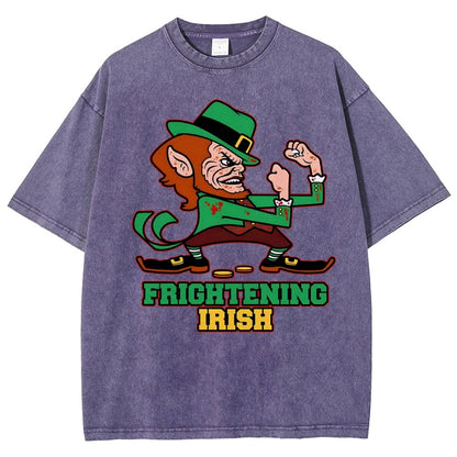 Frightening Irish- St. Patrick's Day Vintage Distressed T-shirt