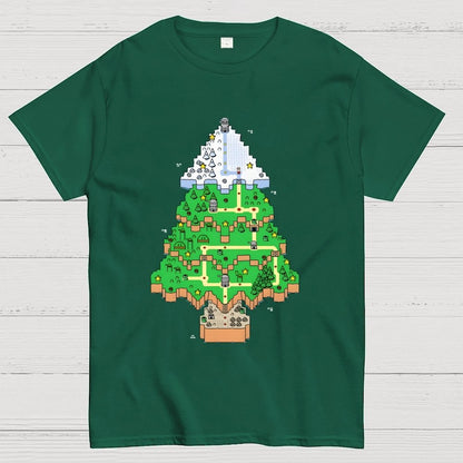 Christmas Tree Map Geek T-Shirt