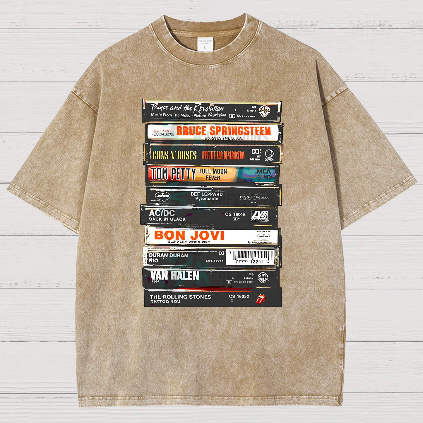 Vintage Rock Cassettes Vintage Distressed T-shirt