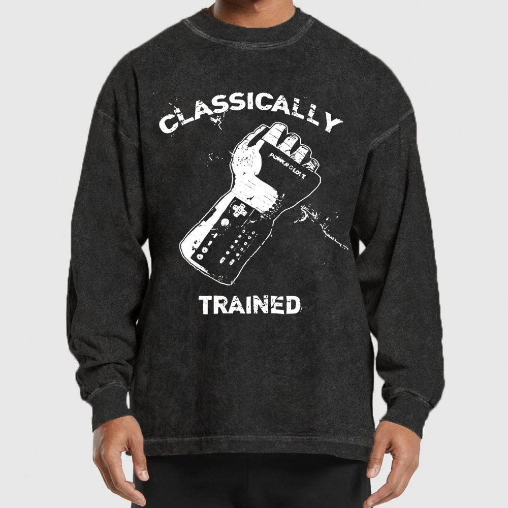 Classically Trained Gamer Washed Long Sleeve Tee