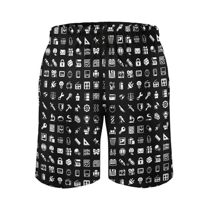 Interesting Retro Icons Geek Shorts