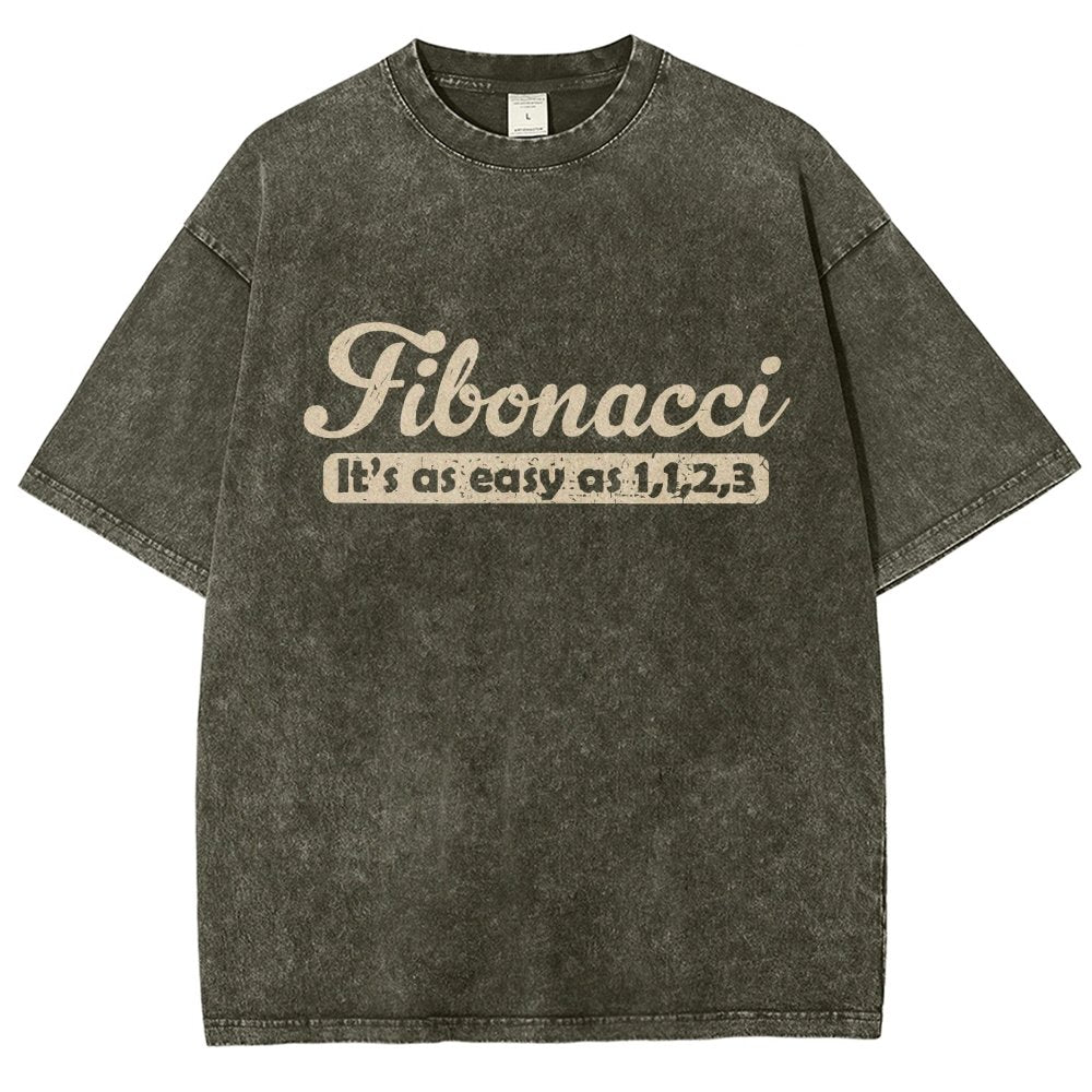 Fibonacci Funny Math Vintage Distressed T-shirt