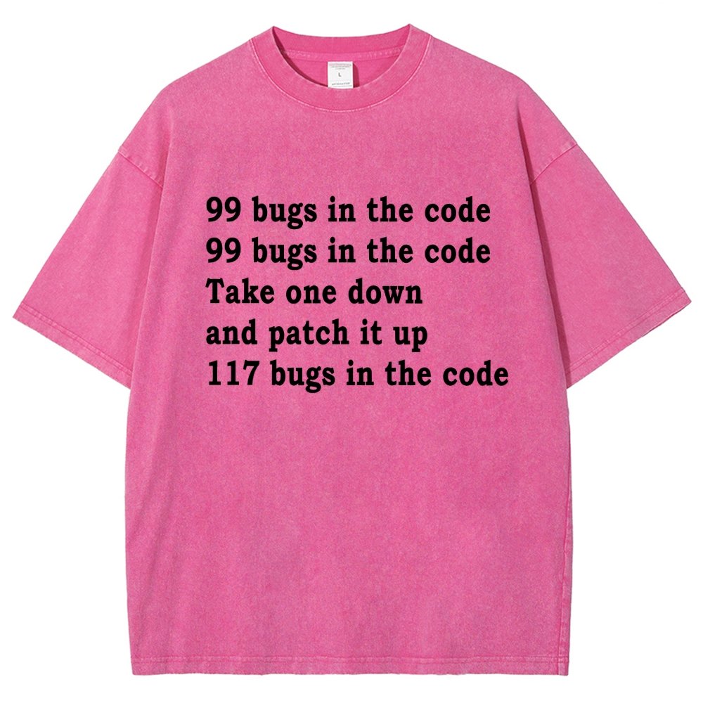 99 Bugs In The Code Vintage Distressed T-shirt