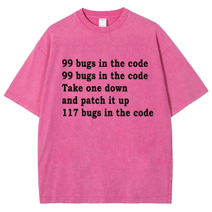 99 Bugs In The Code Vintage Distressed T-shirt
