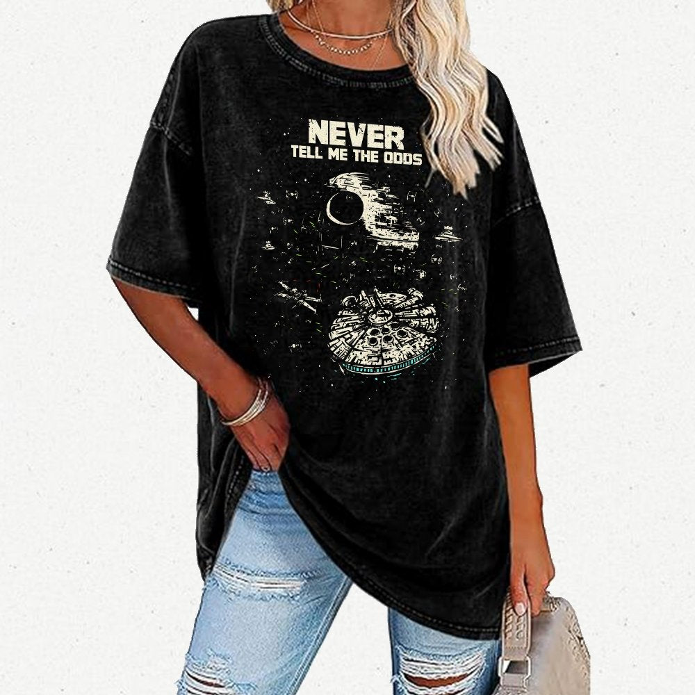 Never tell me the odds  Vintage Distressed T-shirt