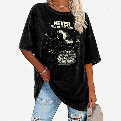 Never tell me the odds  Vintage Distressed T-shirt
