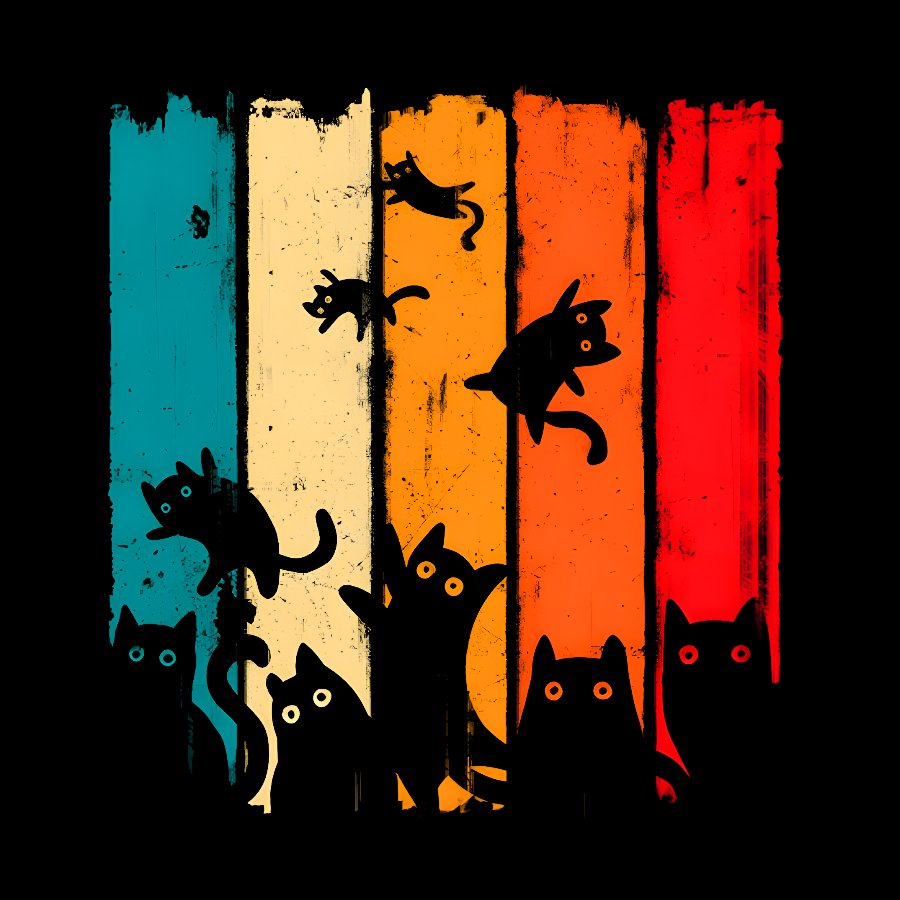 Retro Kitty Chaos Geek T-Shirt