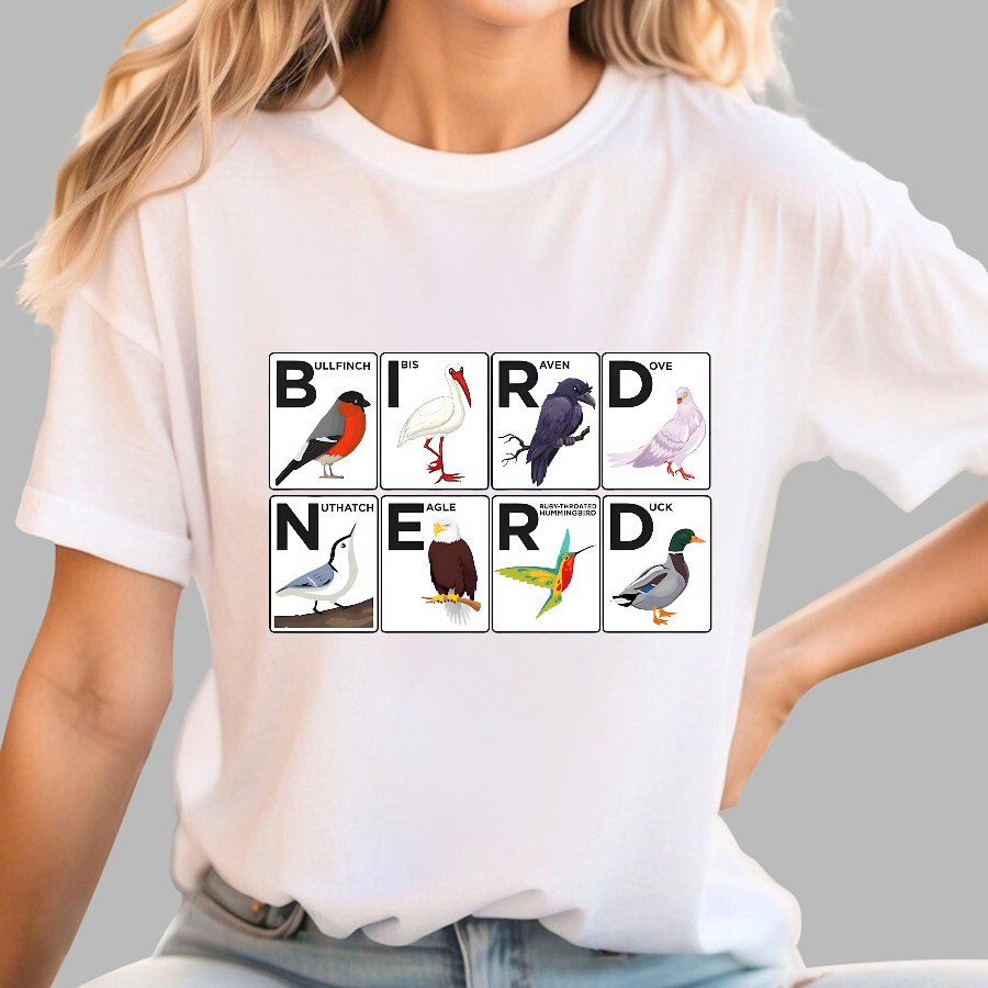 Bird Nerd Watching Vintage Retro Birdwatching Geek T-Shirt