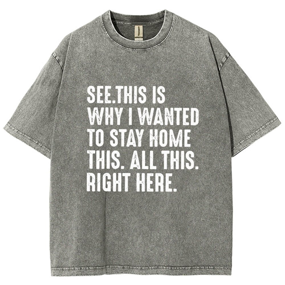 Stay Home Vintage Distressed T-shirt