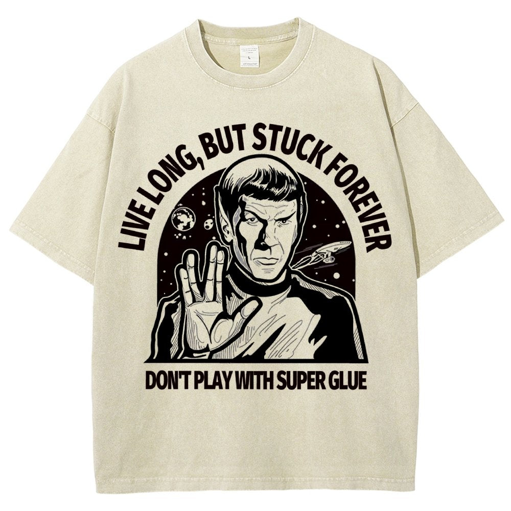 Live long, but trapped forever Vintage Distressed T-shirt