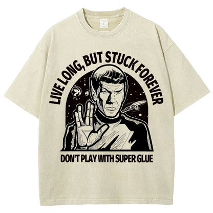 Live long, but trapped forever Vintage Distressed T-shirt