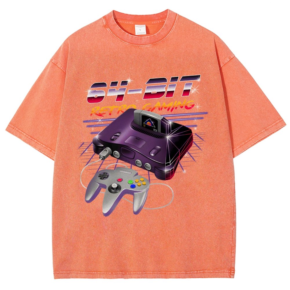 '64-Bit Retro Gaming Vintage Distressed T-shirt
