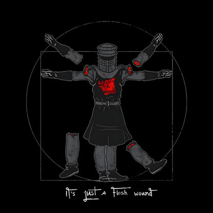 Vitruvian Man- Black Knight Geek T-Shirt