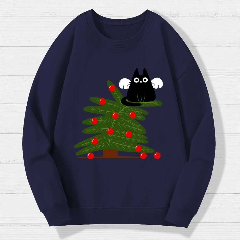 Angel Kitty Geek Cotton Sweatshirt