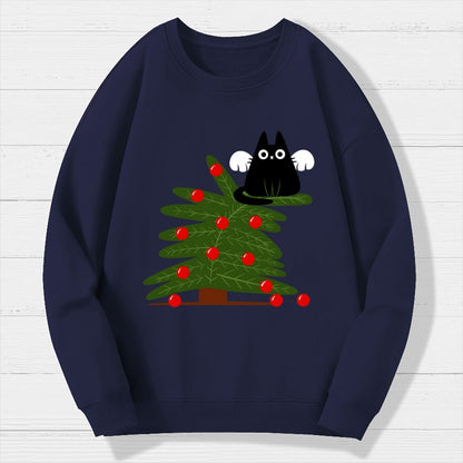 Angel Kitty Geek Cotton Sweatshirt