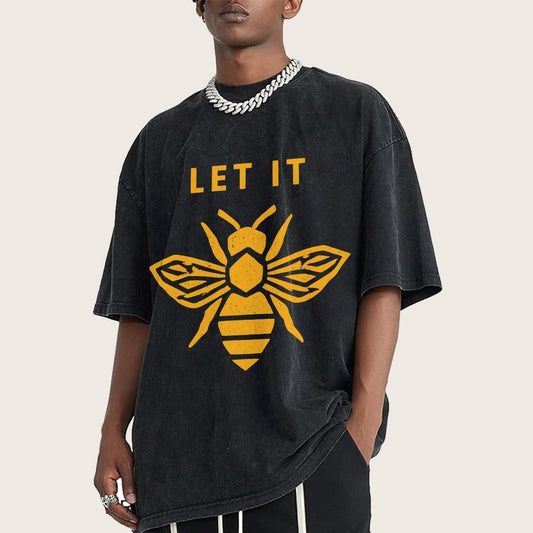 Let It Bee Vintage Distressed T-shirt