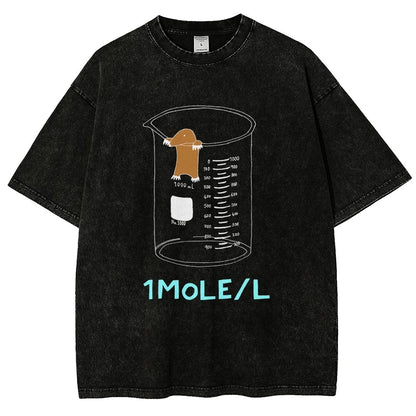 Ute One Mole Per Liter Chemistry Avogadros Day Vintage Distressed T-shirt