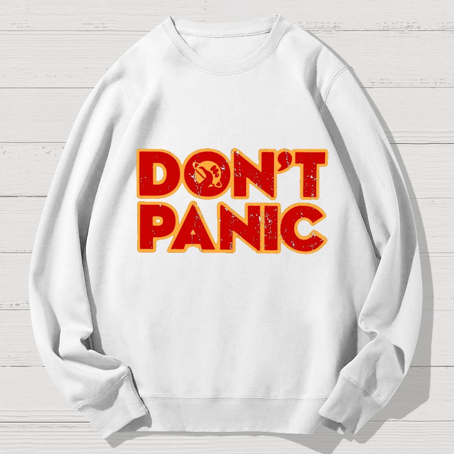 Dont Panic Geek Cotton Sweatshirt