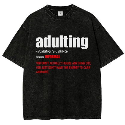 ADULTING Vintage Distressed T-shirt
