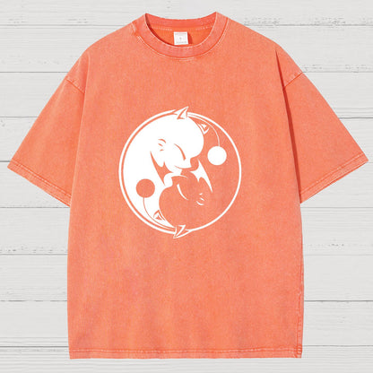 YIN YANG MOG Vintage Distressed T-shirt