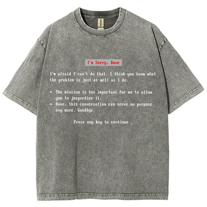 Blue Screen of AI Vintage Distressed T-shirt